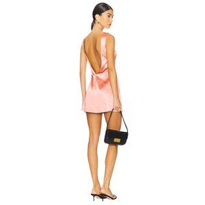 More To Come Bianca Open Back Dress in Blush Small New WOmens Satin Mini